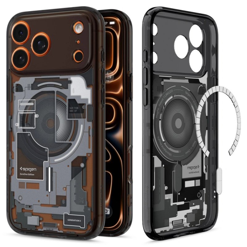 MASKA SPIGEN Ultra Hybrid Zero One with MagSafe for Apple iPhone 17 Pro, Black