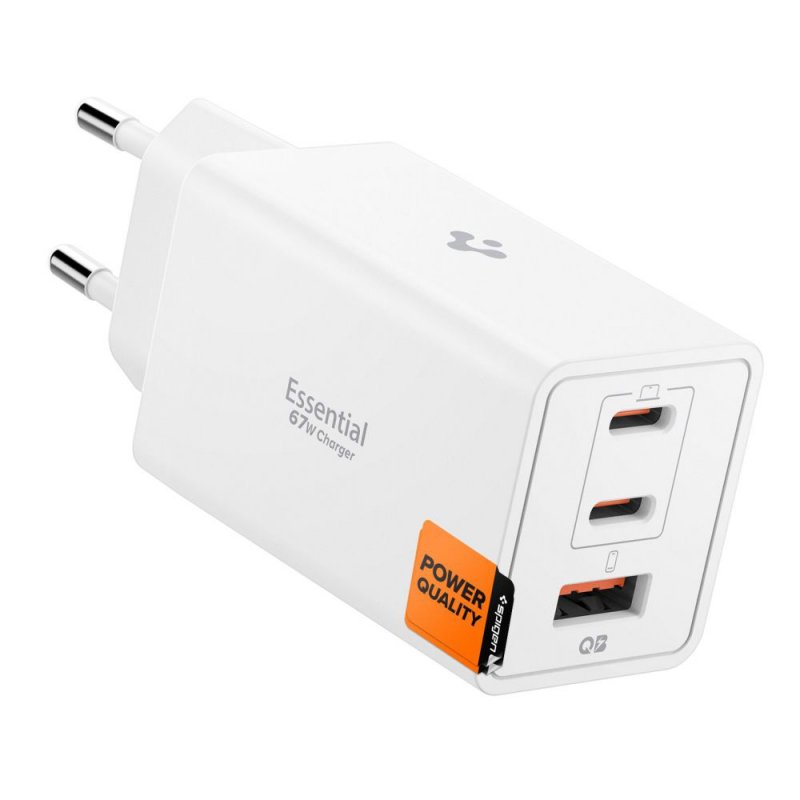 PUNJAČ SPIGEN Essential 67W 3.25A 1xUSB-A 2xUSB-C White
