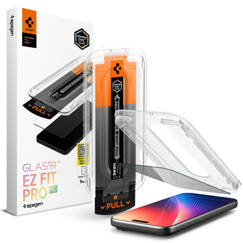STAKLO SPIGEN iPhone 18 PRO/ 17/ 16 PRO PRIVAT EZ FIT PRO